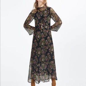 Zara Long Floral Dress